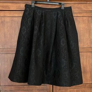 Elegant Black Floral Skirt